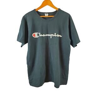 Champion Men's Vintage Reverse Weave Graphic Logo T-Shirt. Black. Size XL